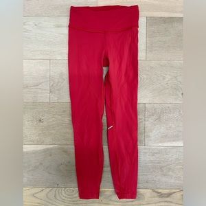 Lululemon Chasing Miles Tight Nulux Red Leggings